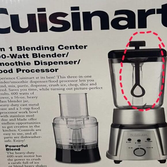 Cuisinart 3 in 1 Blending Center Blender/Smoothie Mixing Spoon BC-56 Slice Grate - Picture 2 of 9